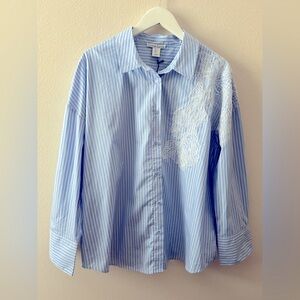 Christian Lacroix Light Blue Striped Shirt